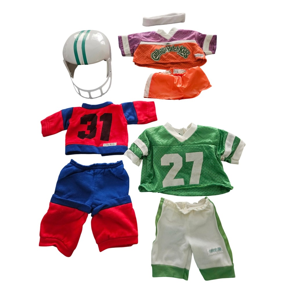 Cabbage Patch Kids Doll Clothes Lot 16" Vintage 80s Football Sports Outfits Good